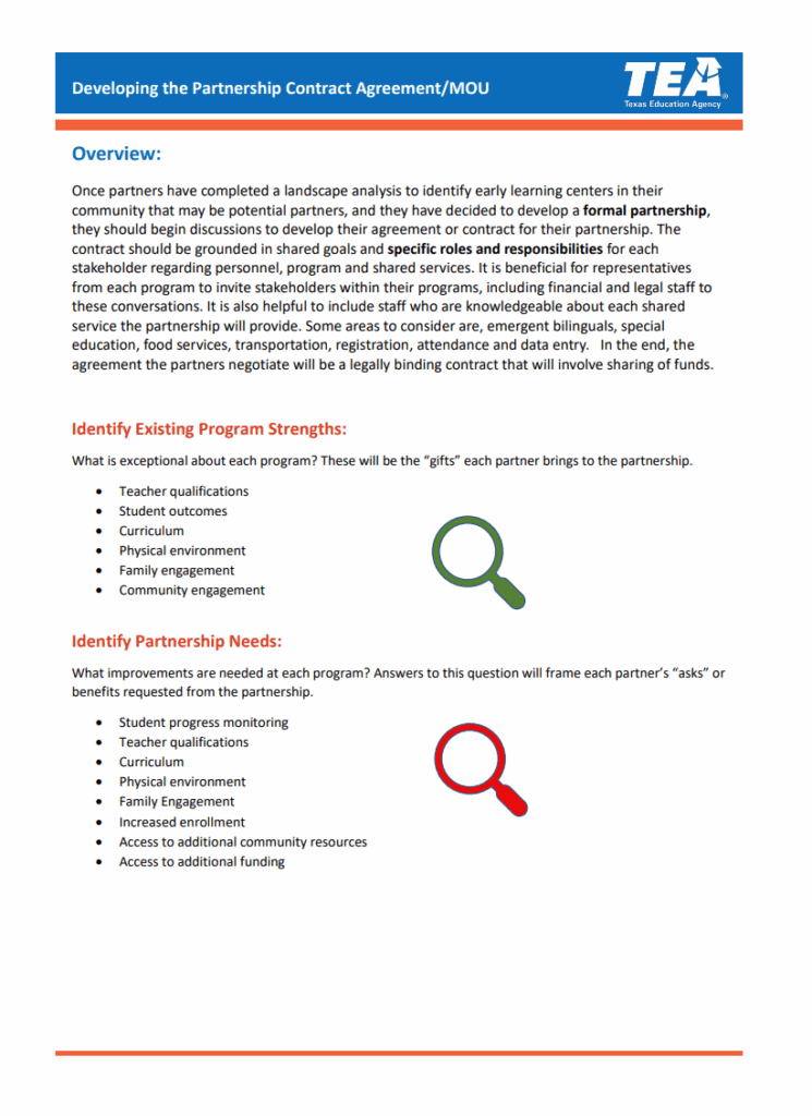 Partnership Contract Template MOU