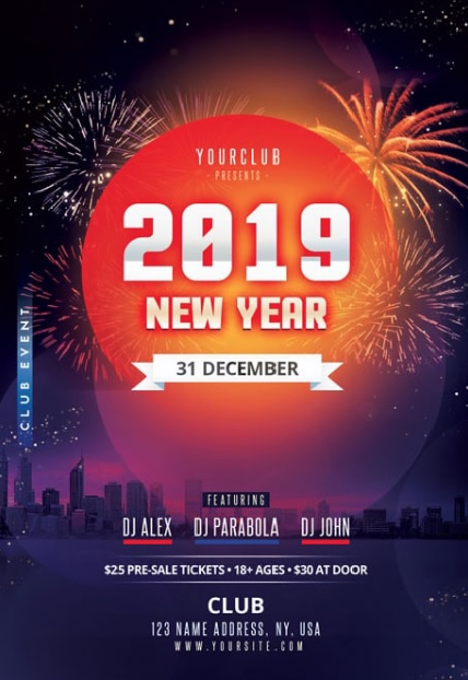 New Year Flyer Template