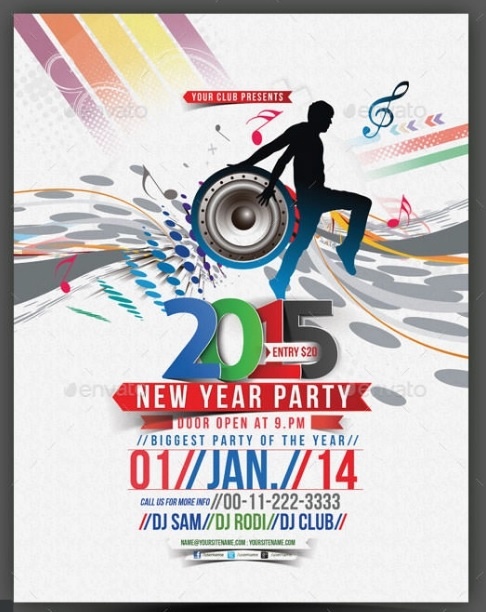 New Year Flyer Template