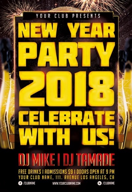 New Year Flyer Template