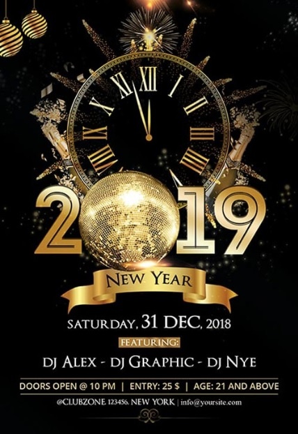 New Year Flyer Template