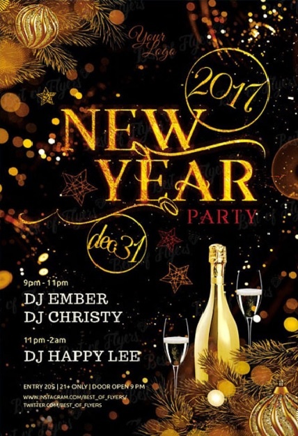 New Year Flyer Template