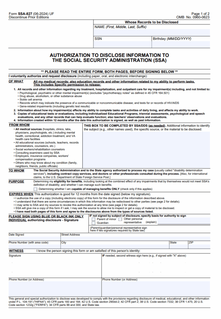 Information Release Authorization Form