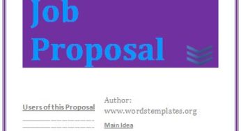 Job Proposal Template