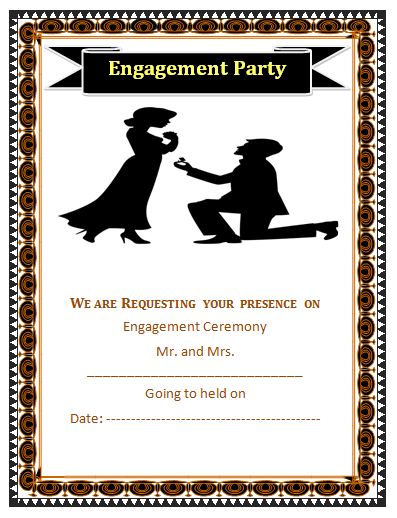 engagement invitation Template