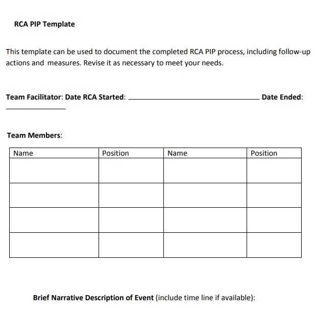 root cause analysis template