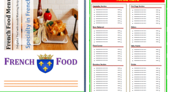 French Food Menu Template