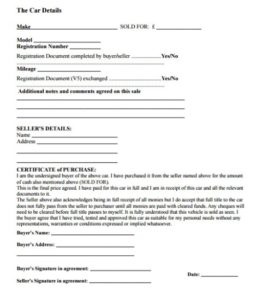 Car Receipt Template | Free Word Templates