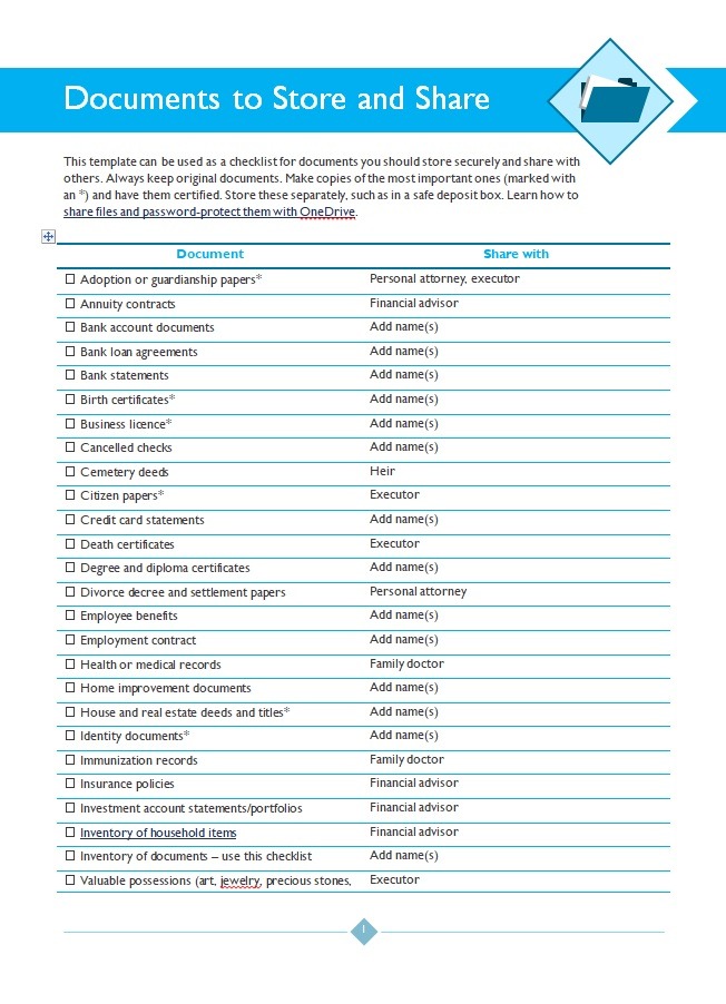 Free Checklist Template