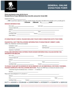 Donation Form | Free Word Templates