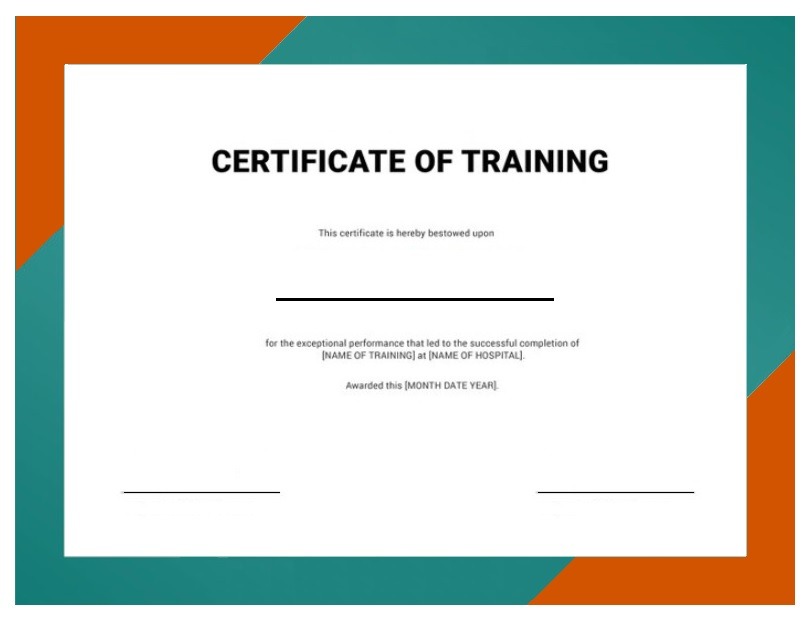 training certificate design template
