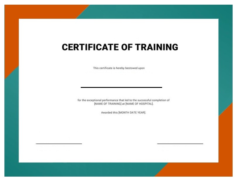 Training Certificate Template