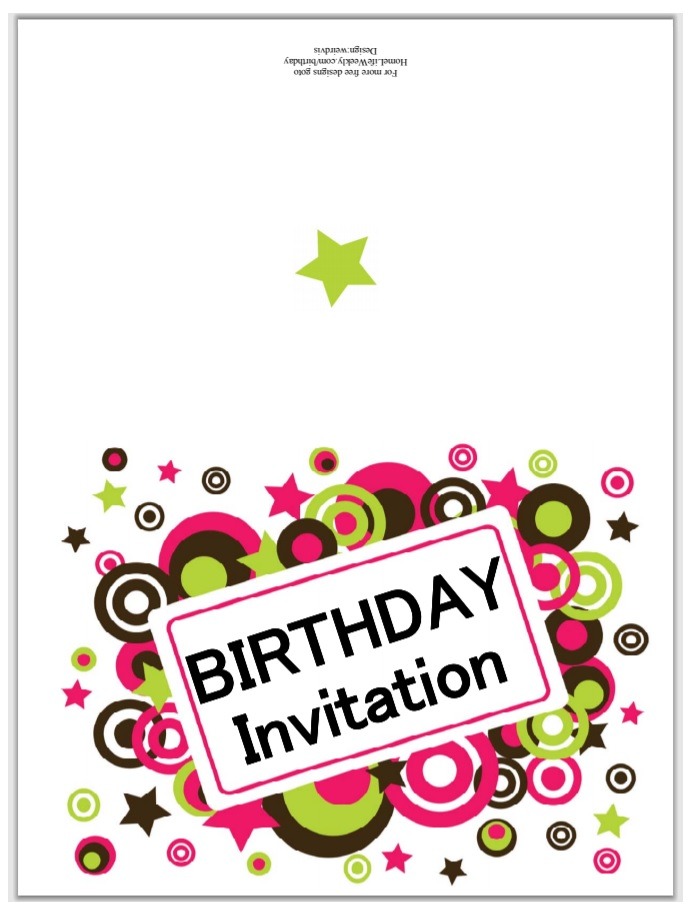 birthday invitation templates