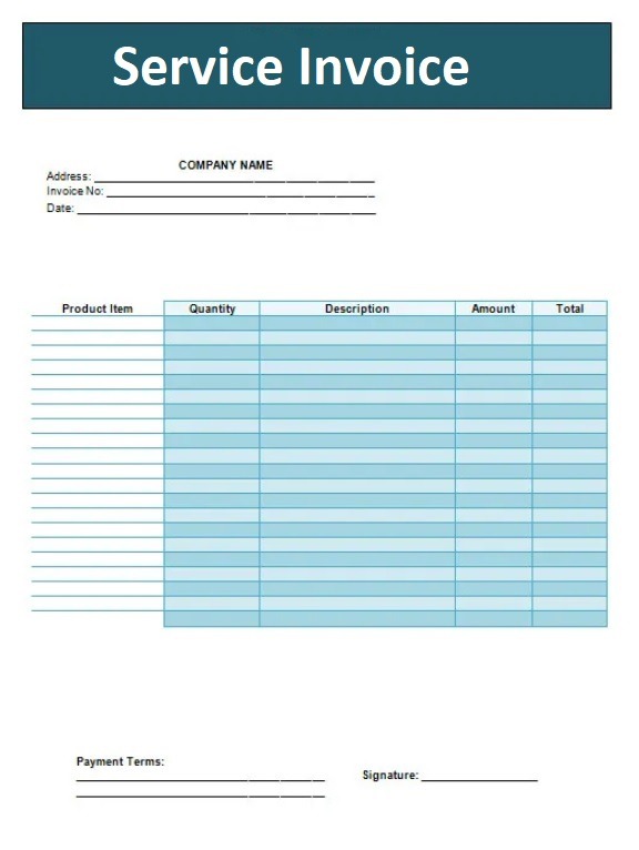 Free Service Invoice Template