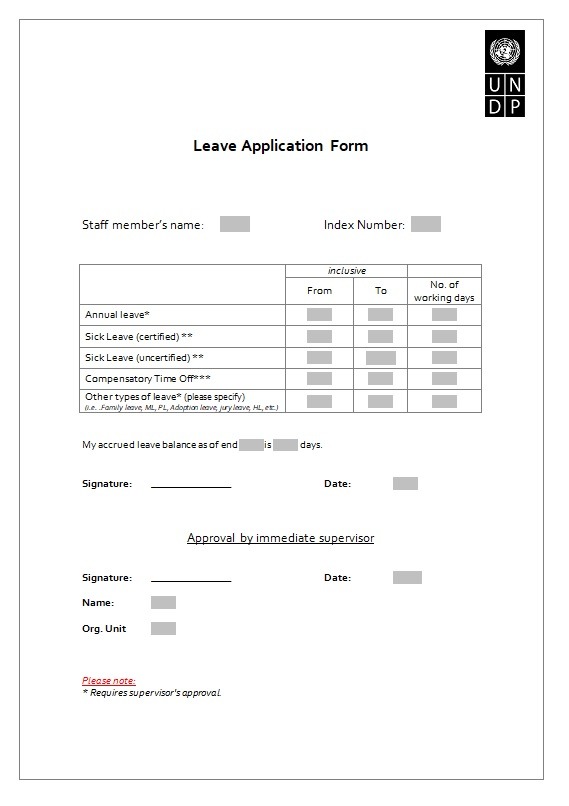 Leave Form Template from www.wordstemplates.org