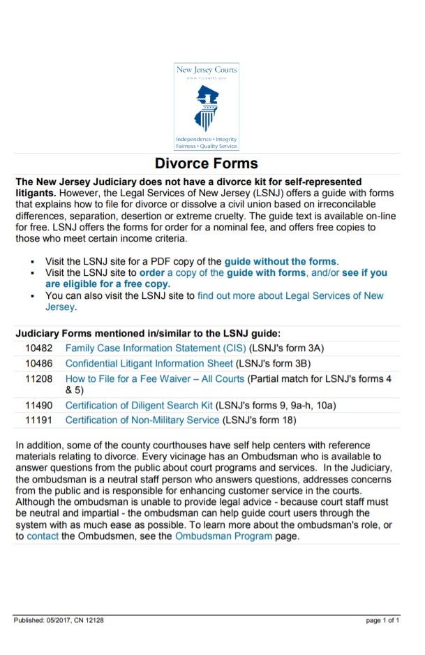 Divorce Form