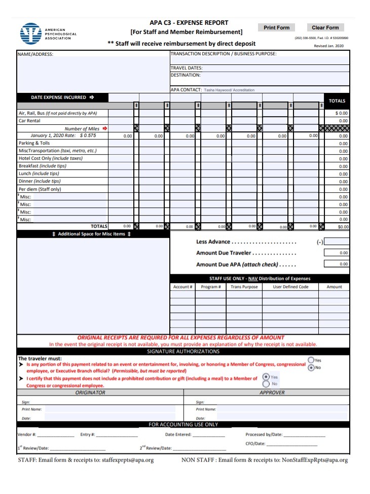 Expense Report Template PDF
