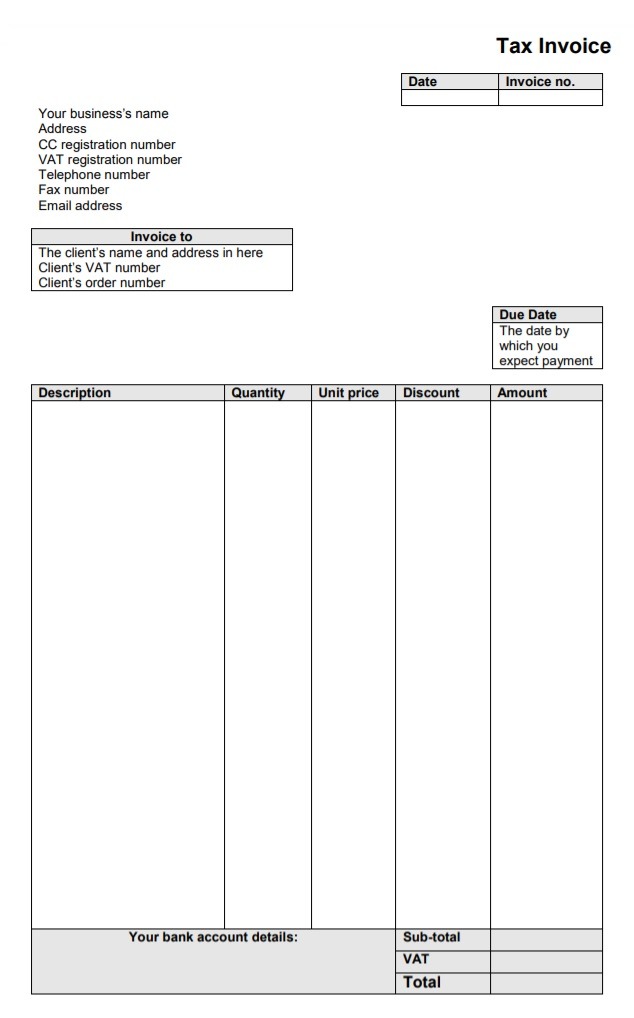 Tax Receipt Template