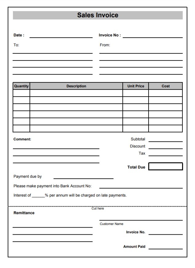 business invoice template