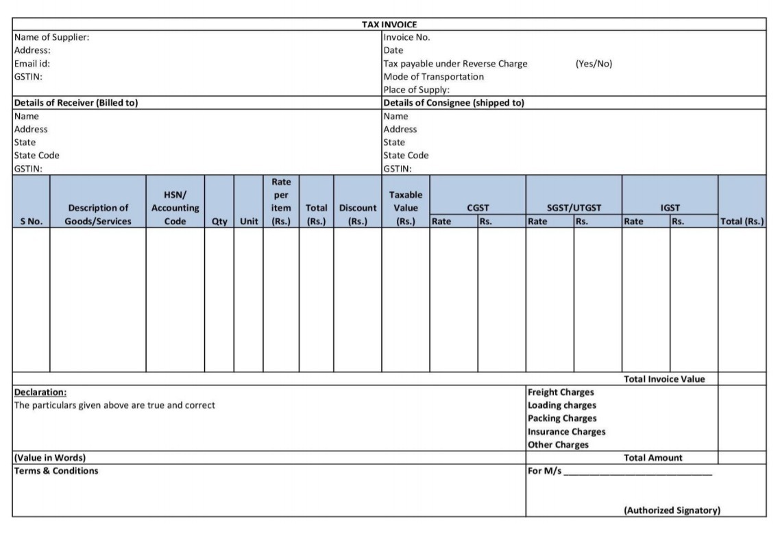 Tax Receipt Template