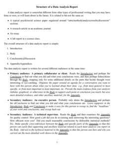 Analysis Report Template | Free Word Templates
