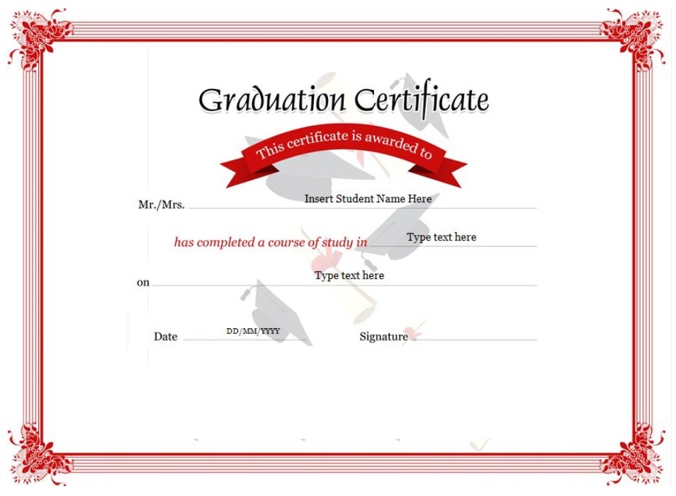 Graduate Certification Template