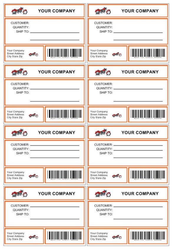 Blank Shipping Label Template