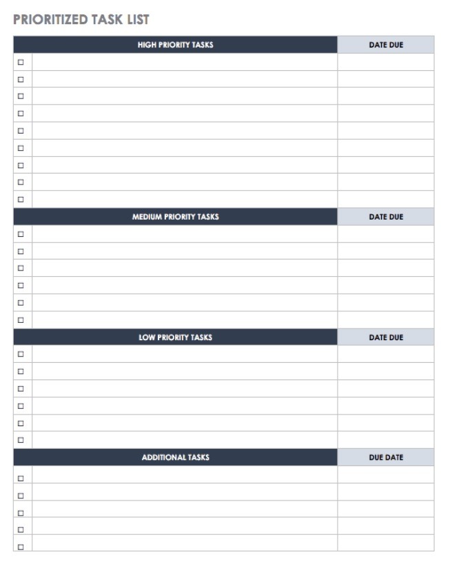 Task Log Template