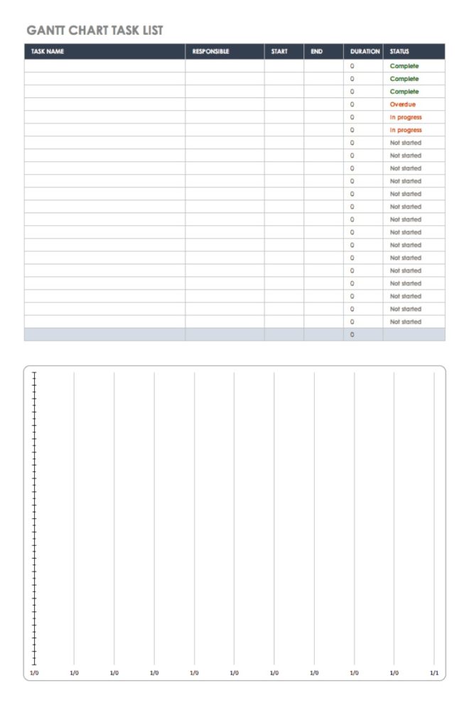 Task List Template Excel