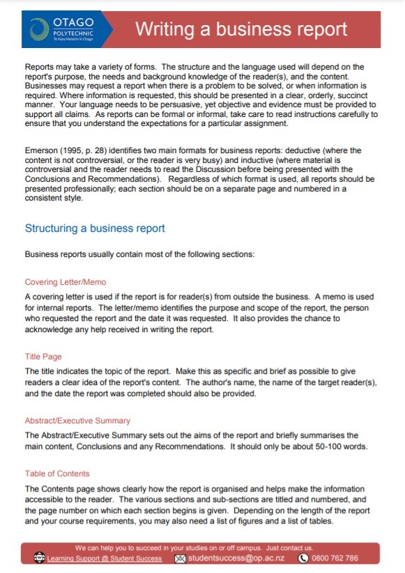 Business Report Sample