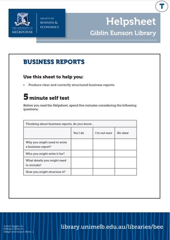 Business Report Template PDF