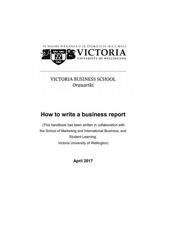 Business Report Writing Template