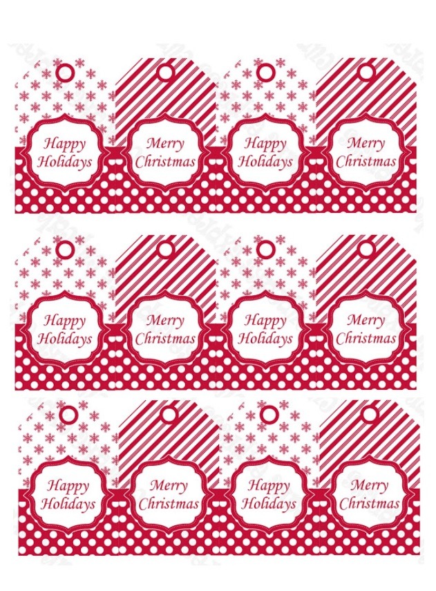 Happy Holiday Gift Tag Template