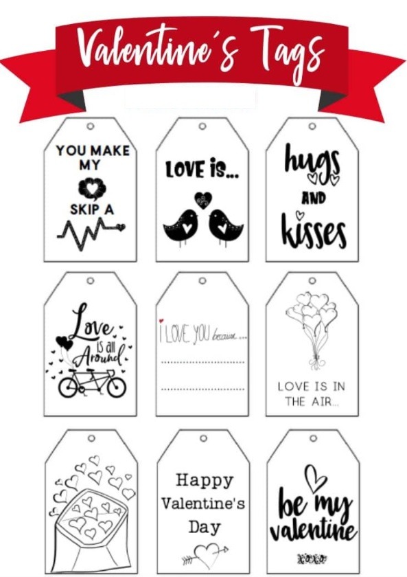 Valentine Gift Tag Template