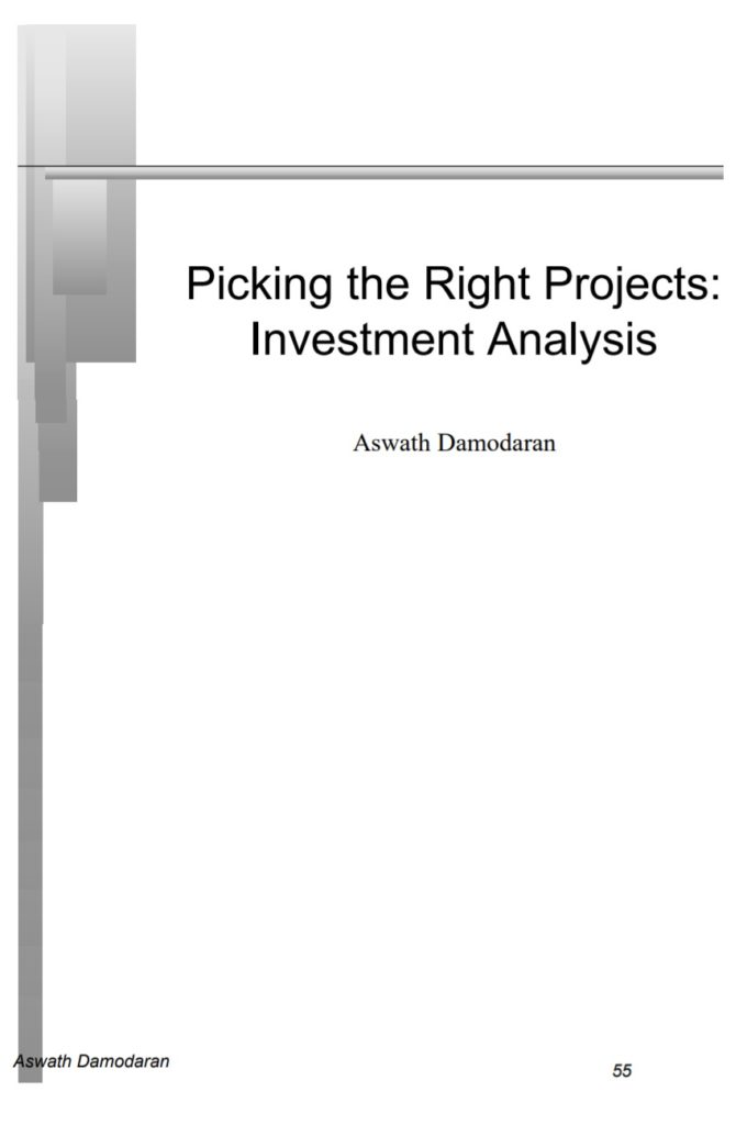 Project Investment Analysis Template
