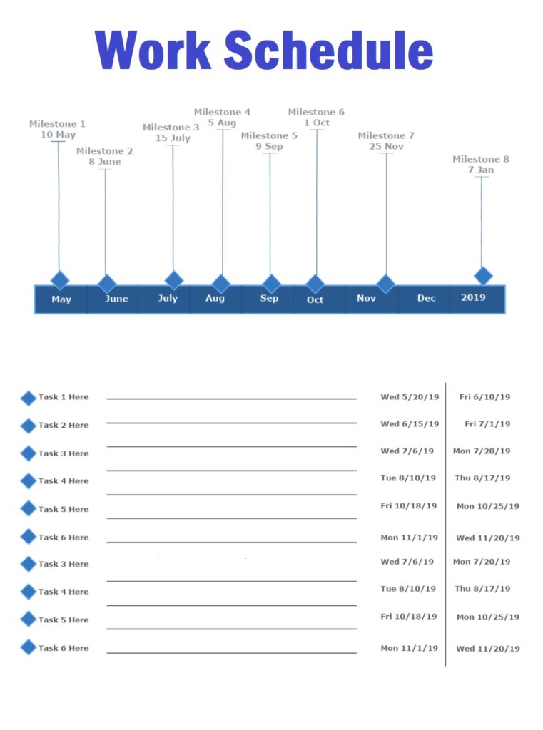 Employee work schedule Template