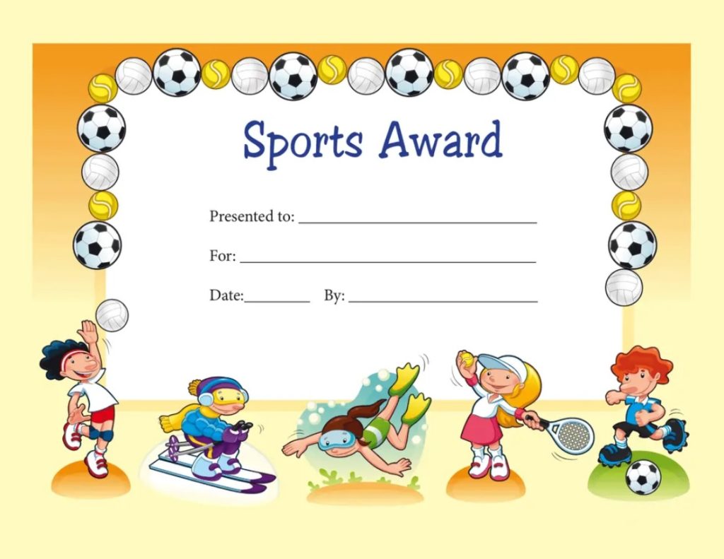 Sports Certificate Example Free Word Templates