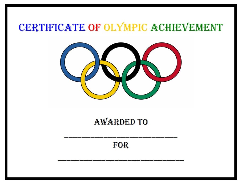 Sports Certificate Template PDF