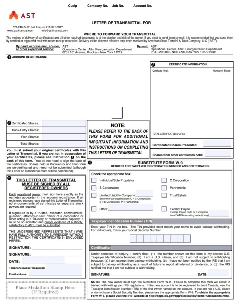 Generic Letter of Transmittal Template
