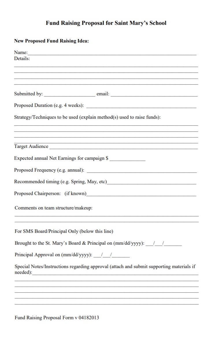 Proposal Templates  Free Word Templates With Regard To Fundraiser Proposal Template