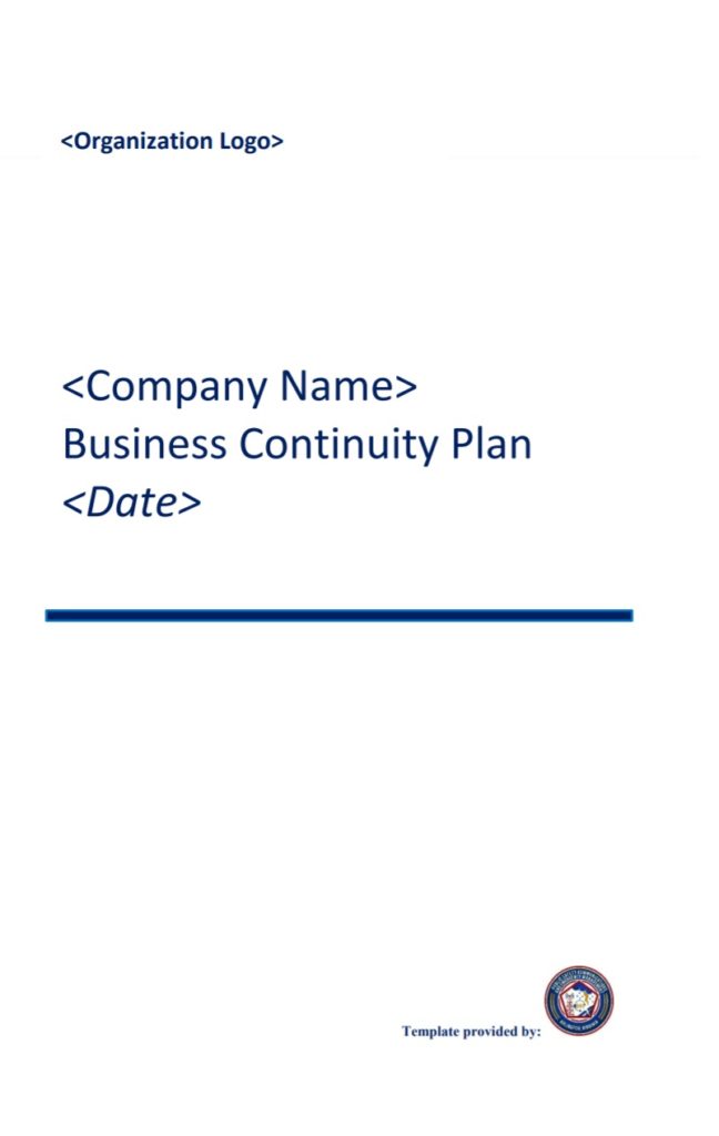 Free Business Continuity Plan Template