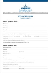 School Admission Form | Free Word Templates