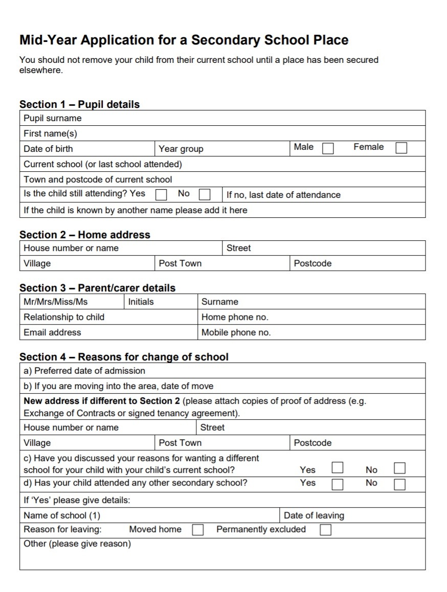 presentation school online admission form