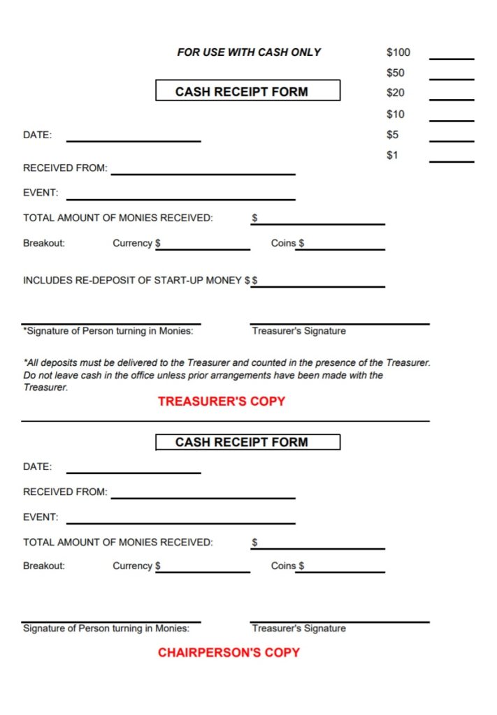 Cash Receipt Template PDF