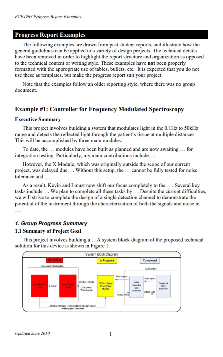 Daily Progress Report Template