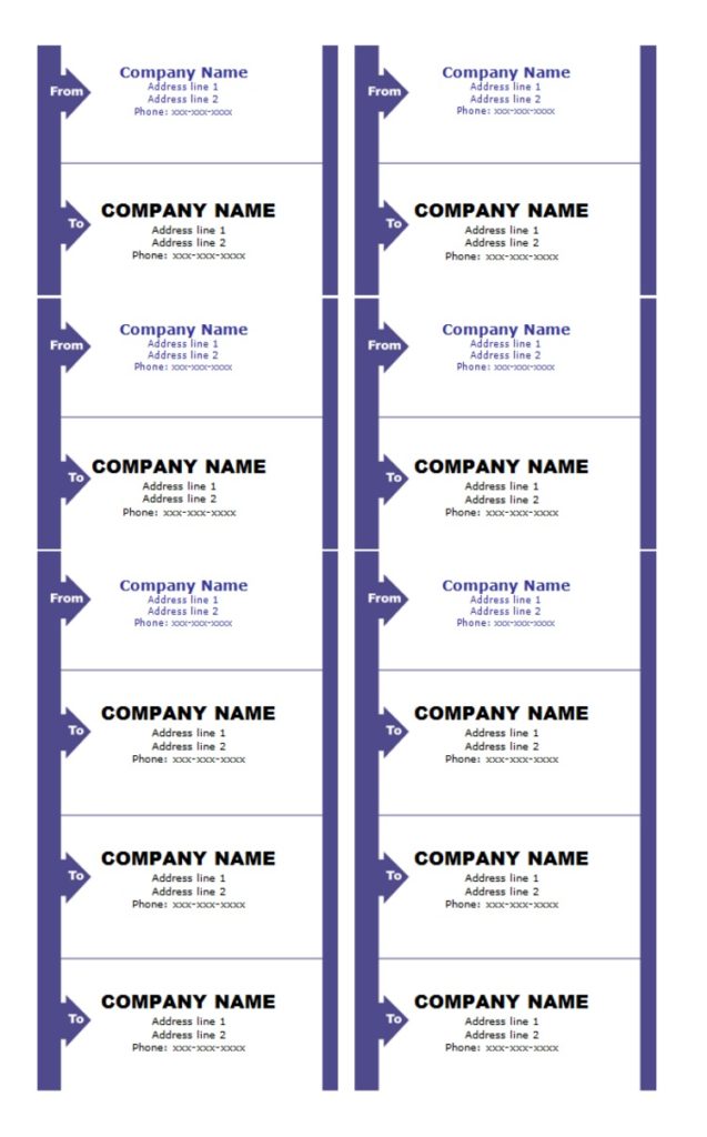 Business Address Label Template