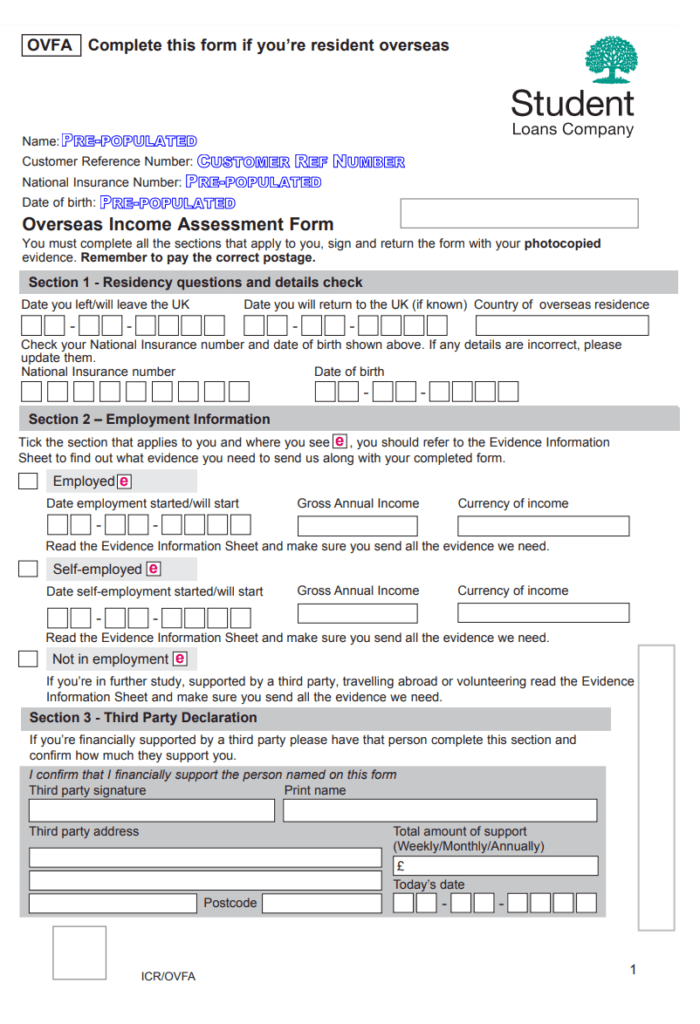 Overseas Income Assessment Form