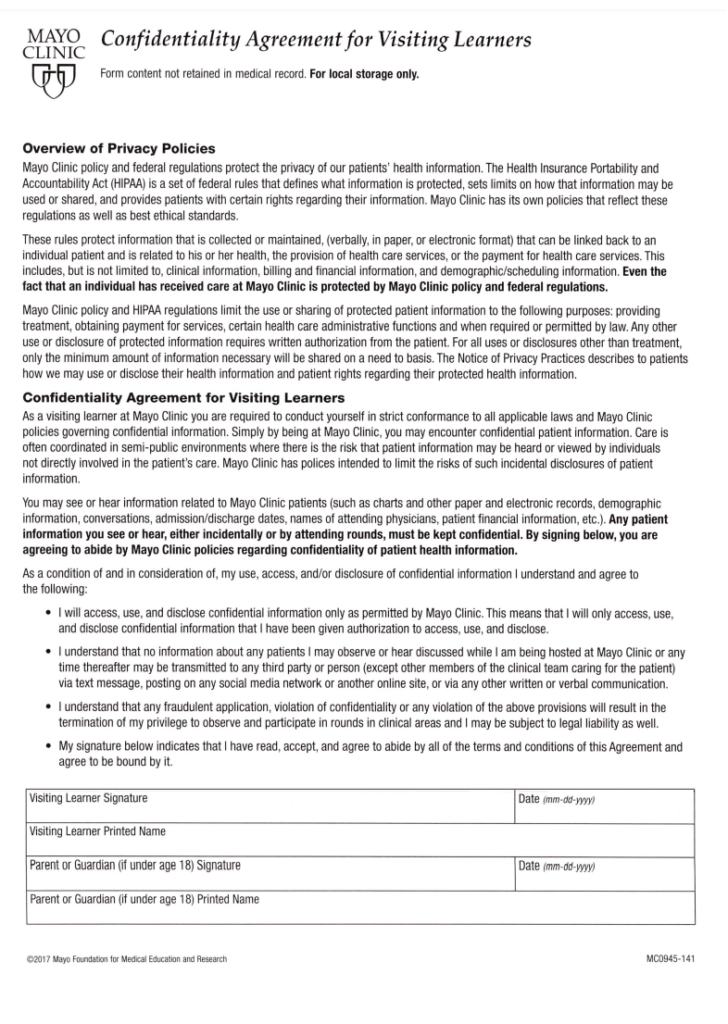 Confidentiality Agreement Form