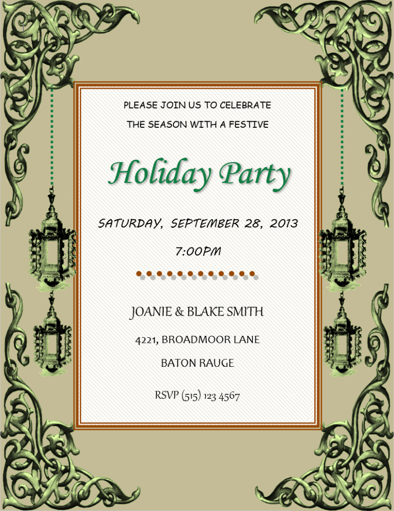 Office Party Invitation Template